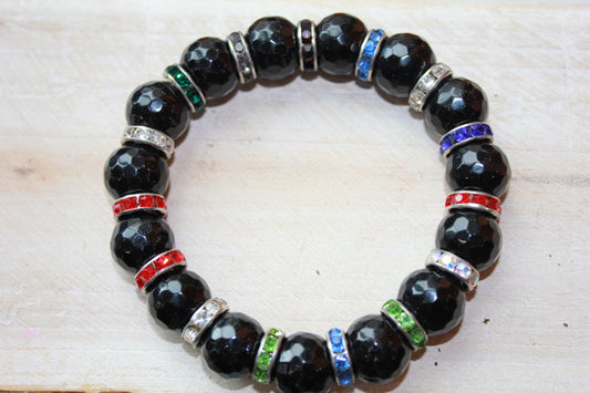 Гривна "Фасетиран оникс" - зодия Телец