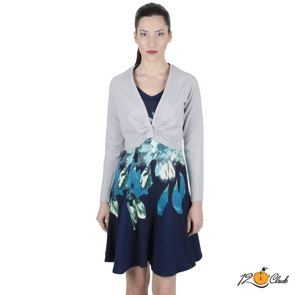 Дамско болеро в сиво от Twelve O'clock