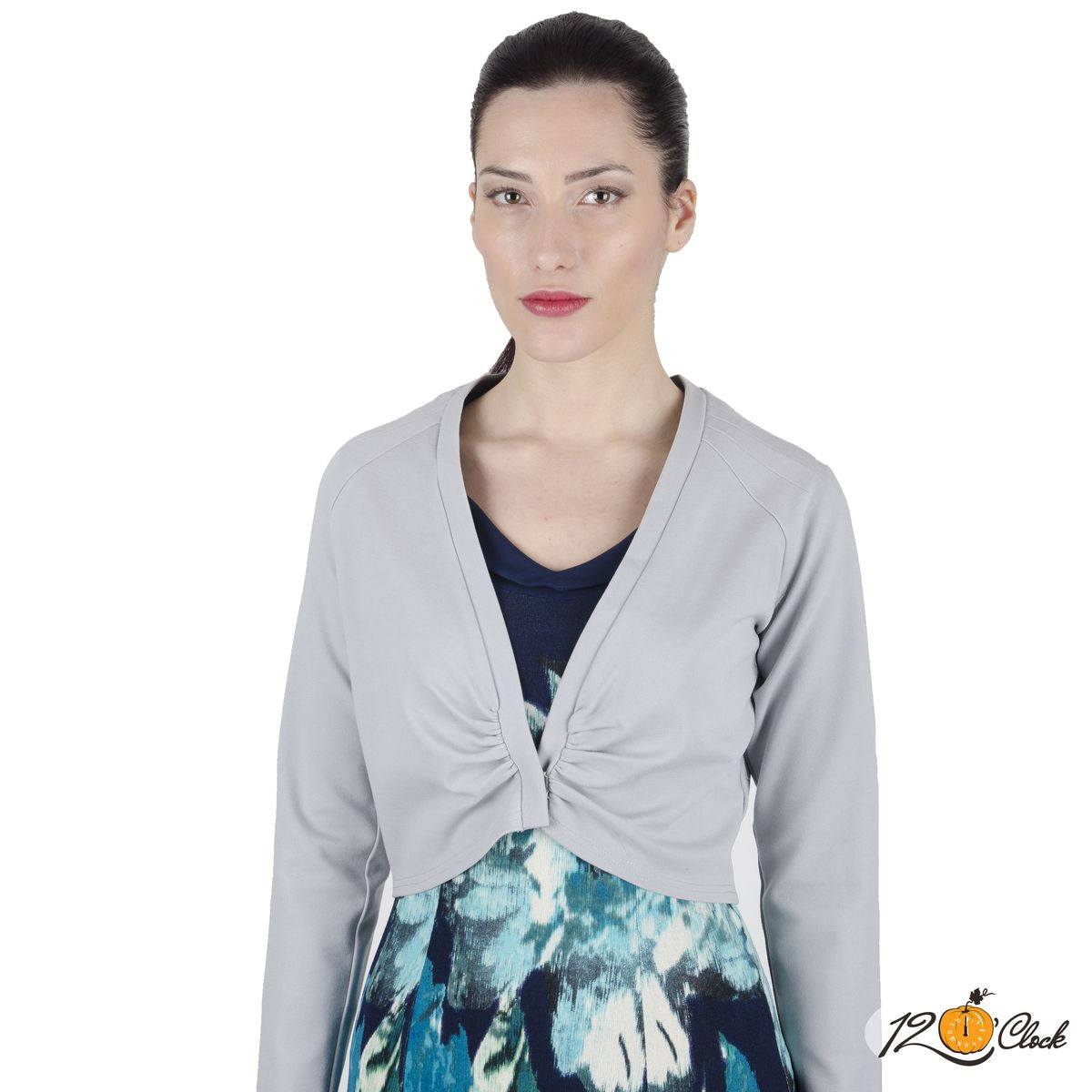 Дамско болеро в сиво от Twelve O'clock