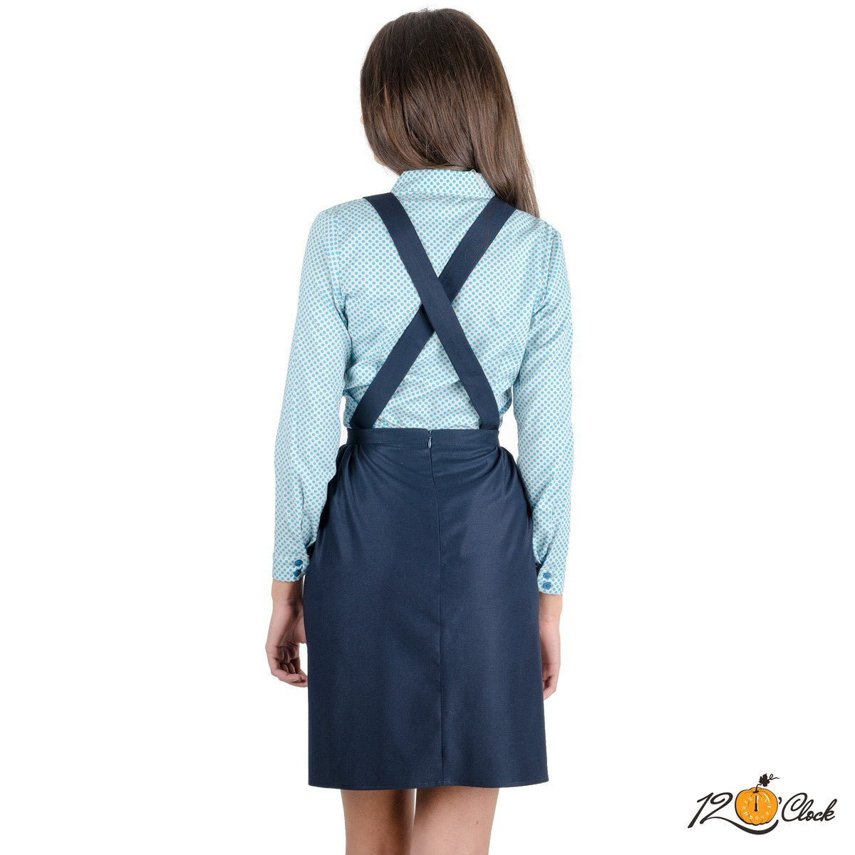 Дамска спортна риза на сини точки от Twelve O'clock