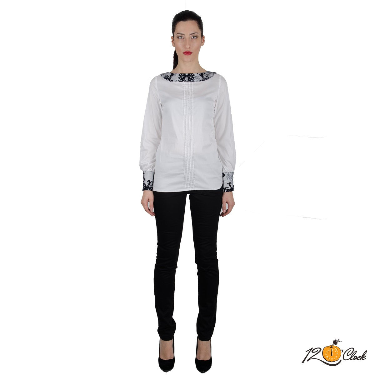 Бяла риза с дантела от Twelve O'clock