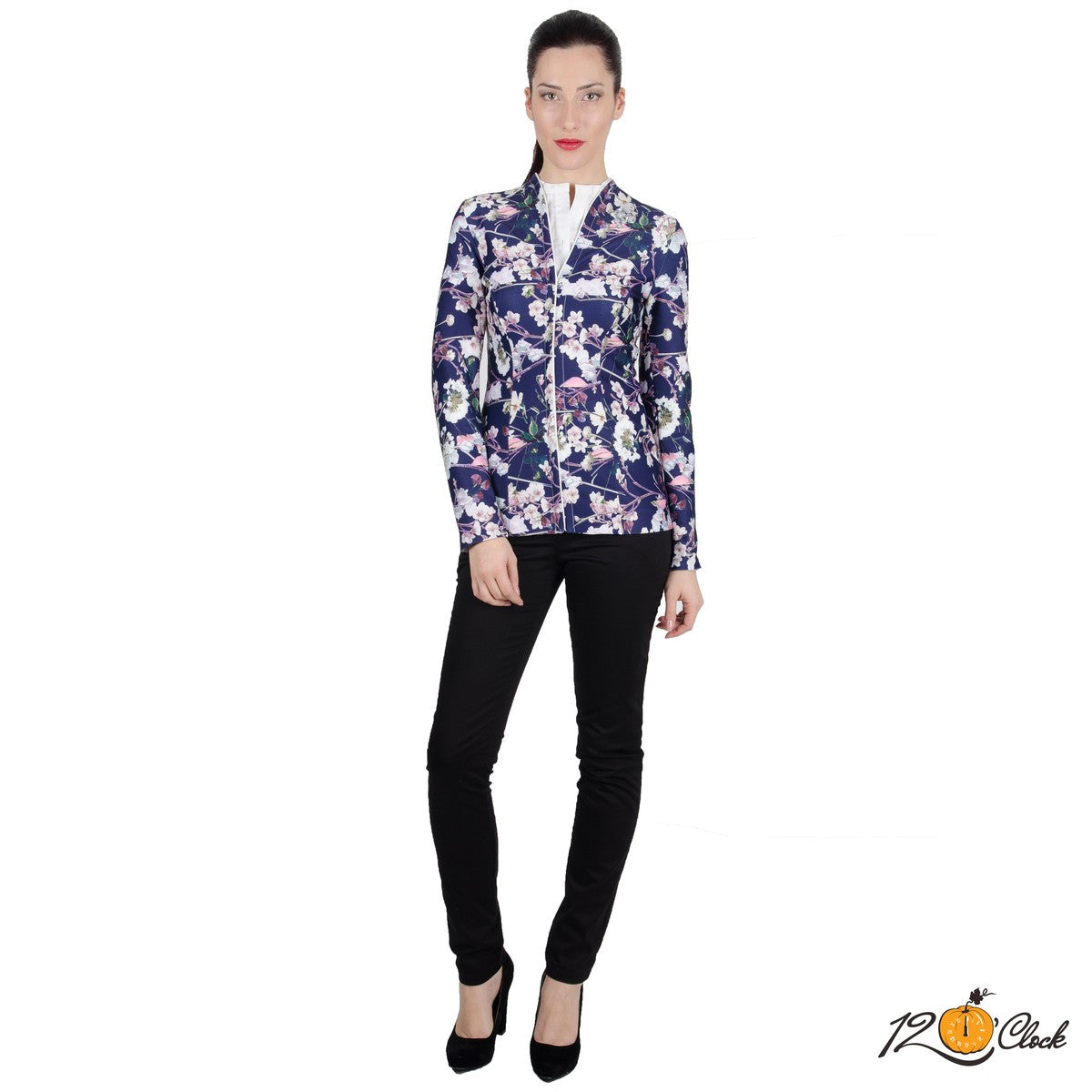 Елегантно дамско сако с флорални мотиви от Twelve O'clock