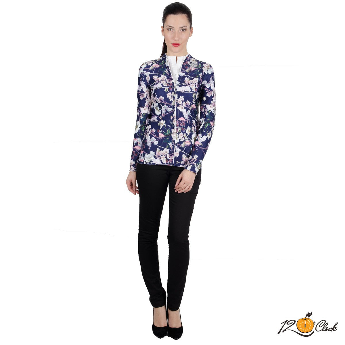 Елегантно дамско сако с флорални мотиви от Twelve O'clock