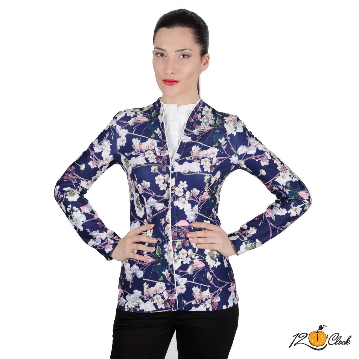 Елегантно дамско сако с флорални мотиви от Twelve O'clock