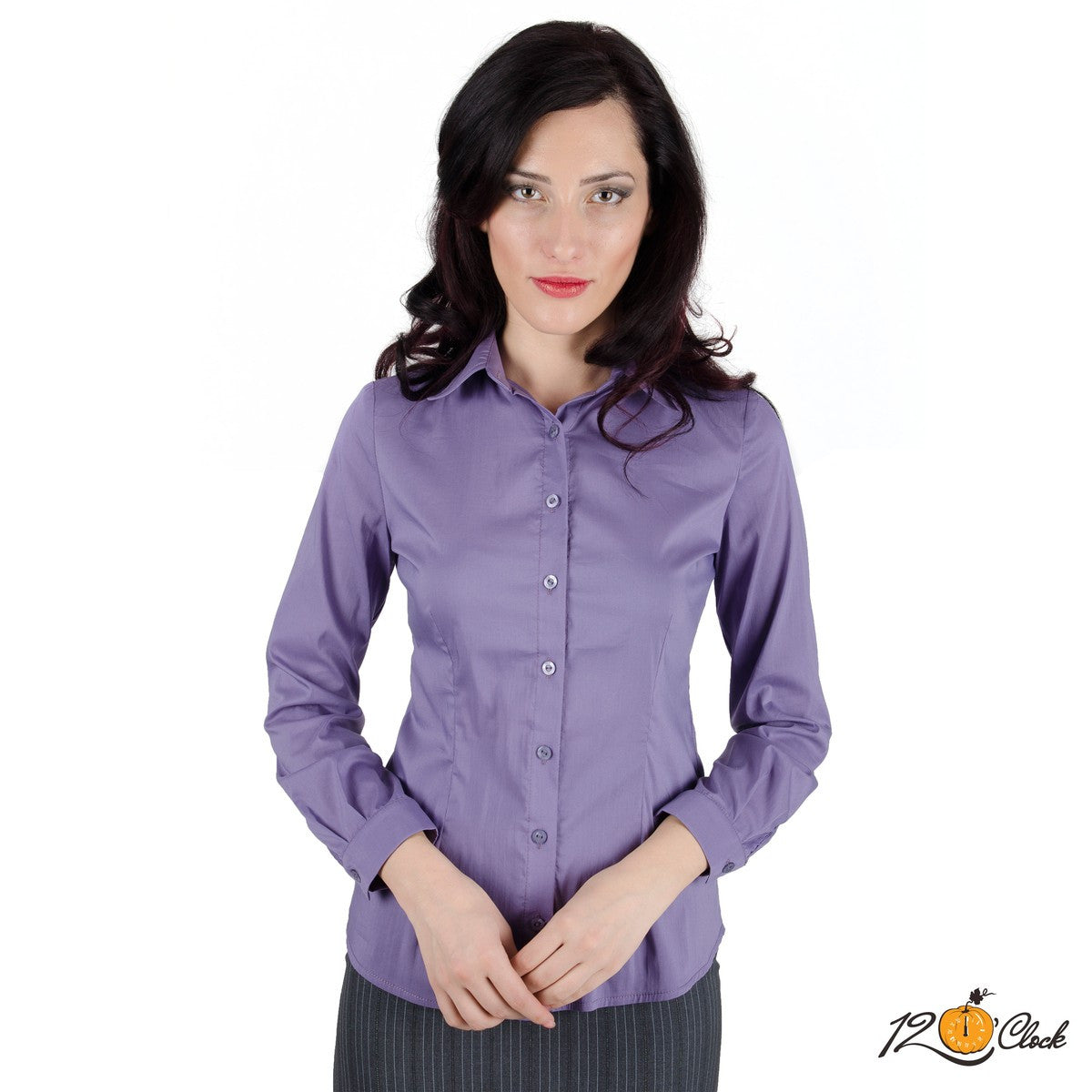 Дамска класическа риза в лилаво от Twelve O'clock