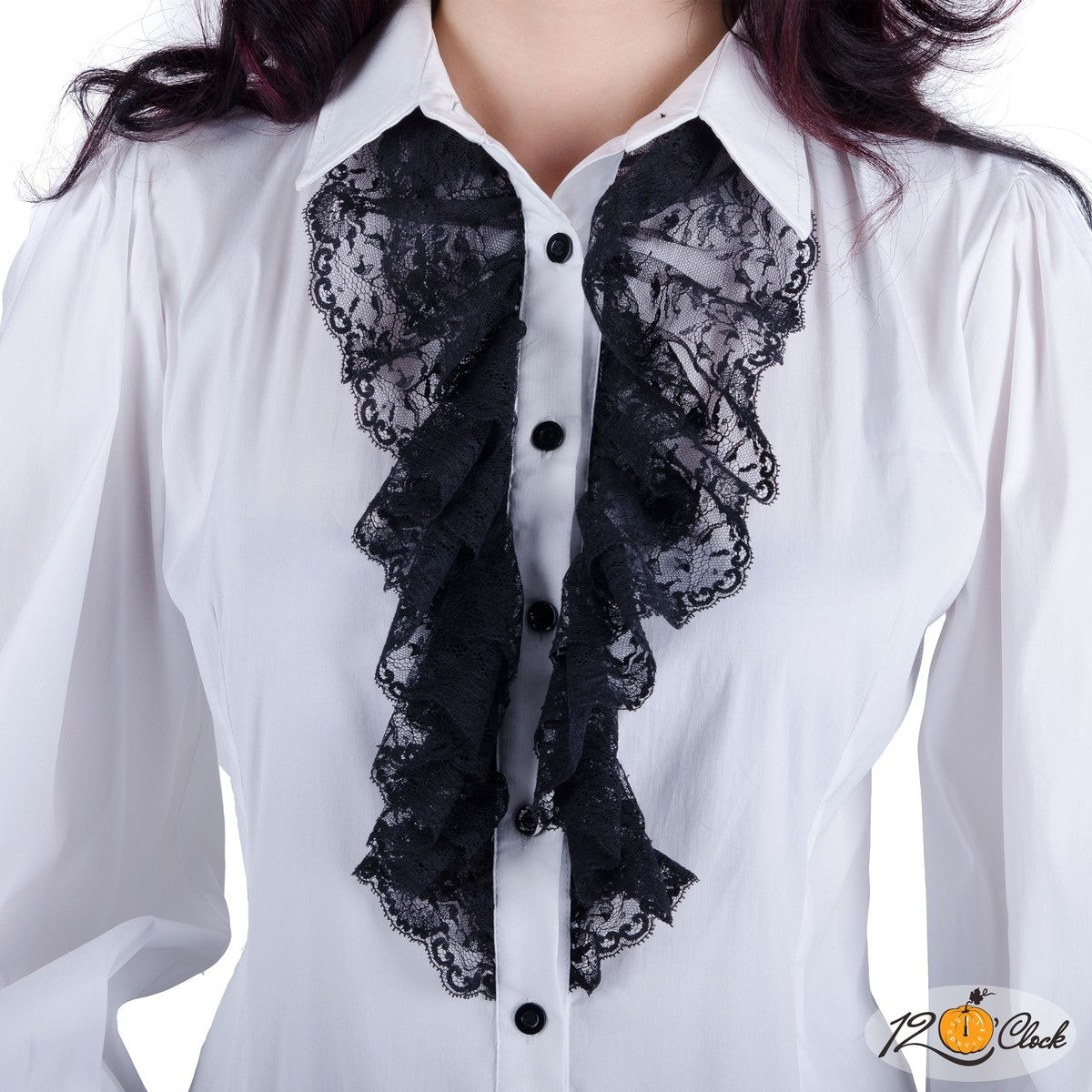 Дамска риза с дантелено жабо от Twelve O'clock