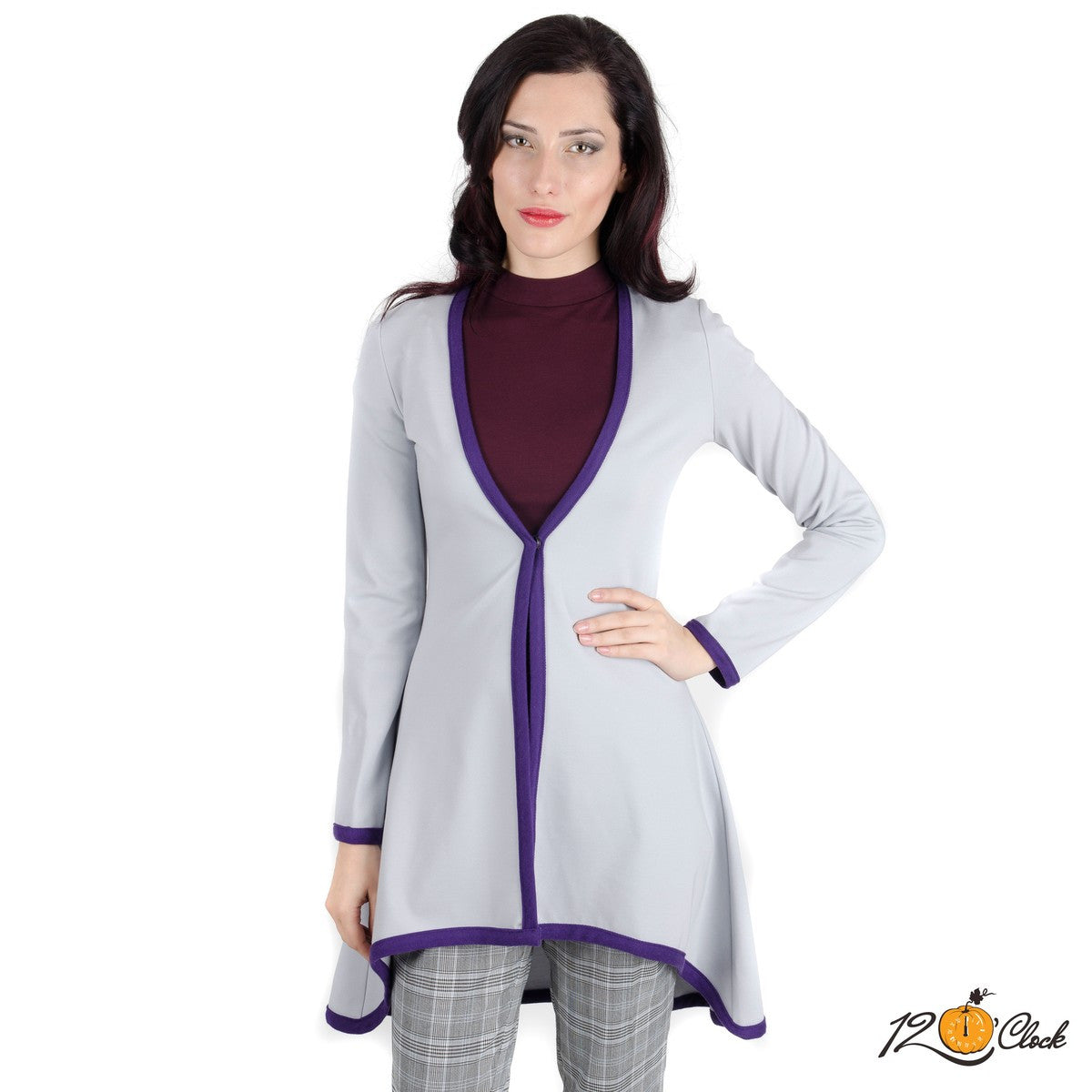 Дълга жилетка в сиво от Twelve O'clock