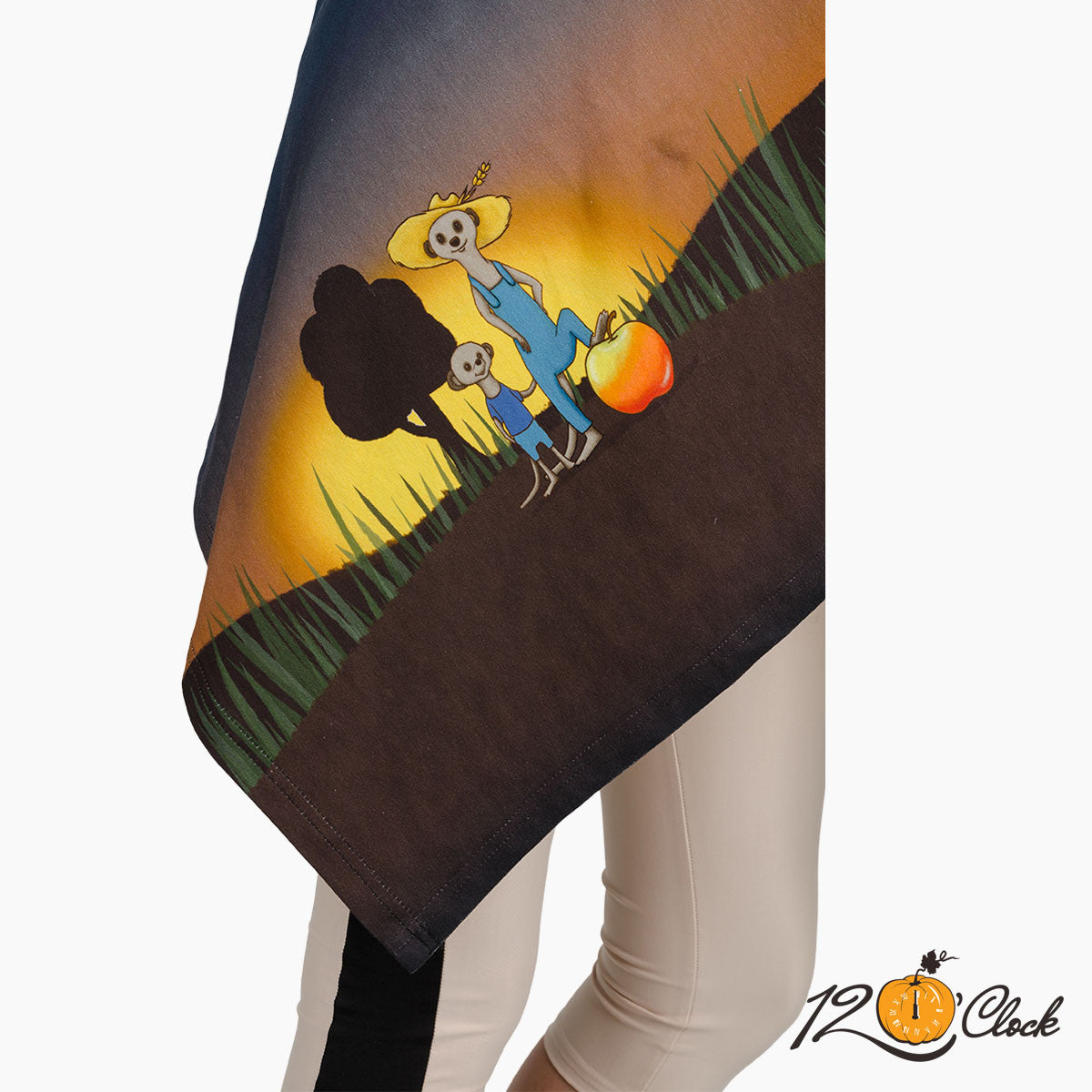 Асиметрична туника с анимиран принт от трико от Twelve O'clock