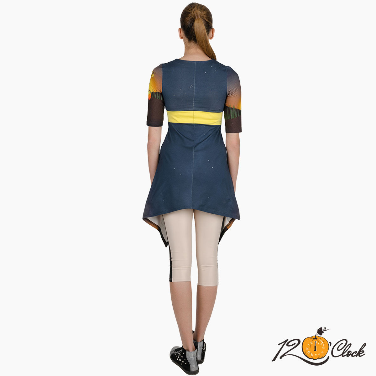 Асиметрична туника с анимиран принт от трико от Twelve O'clock