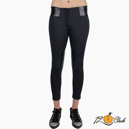 Спортно елегантен клин с кожа от Twelve O'clock