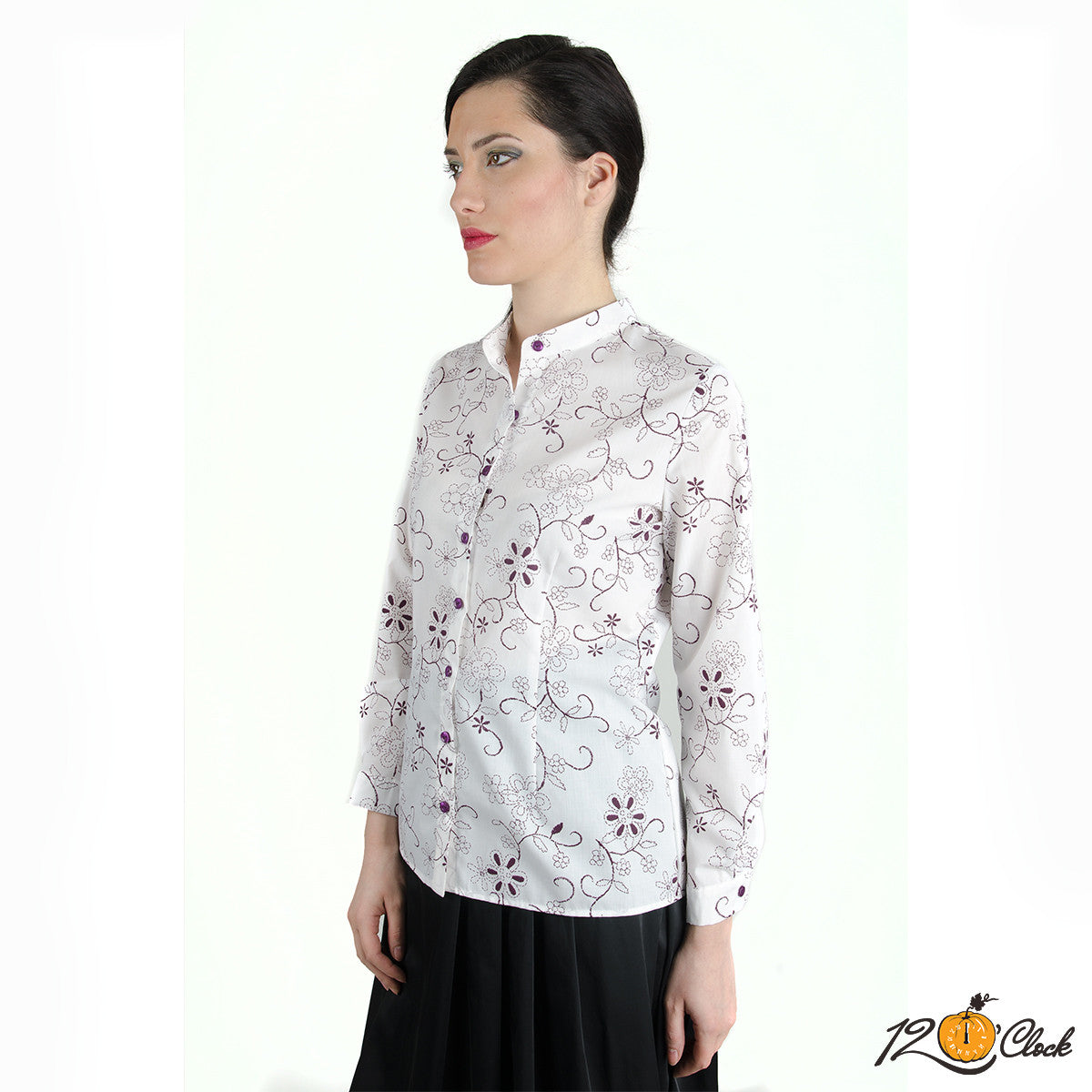 Риза с щампирани лилави цветя от Twelve O'clock