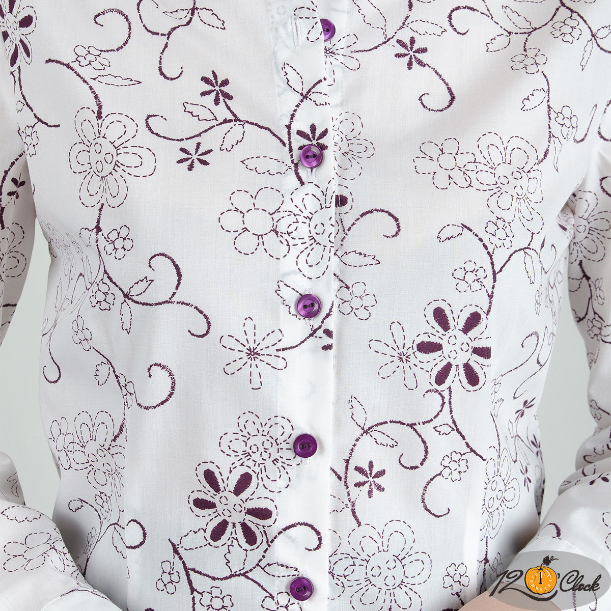 Риза с щампирани лилави цветя от Twelve O'clock
