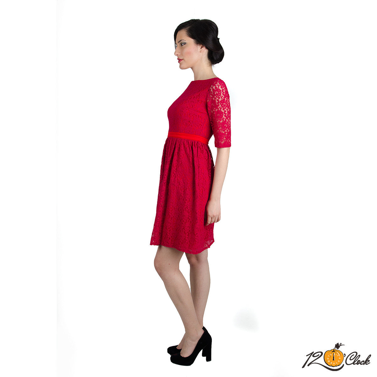 Кокетна къса рокля със сатенена основа от Twelve O'clock