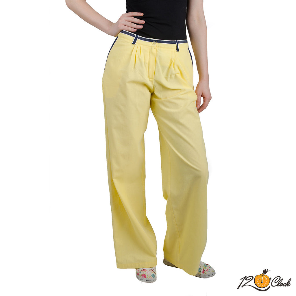 Дамски спортен панталон в жълто от Twelve O'clock