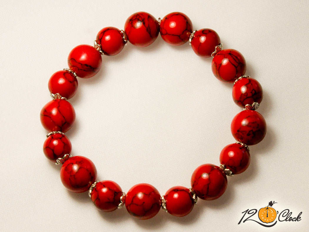 Гривна Червен тюркоаз - Зодия Водолей от Twelve O'clock