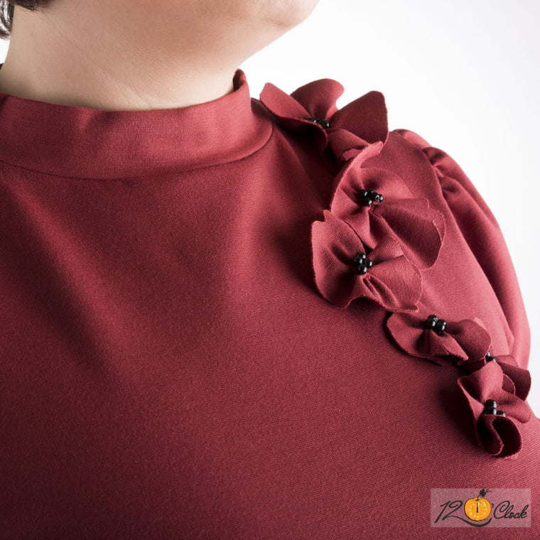 Блуза Керемиден цвят с декорация