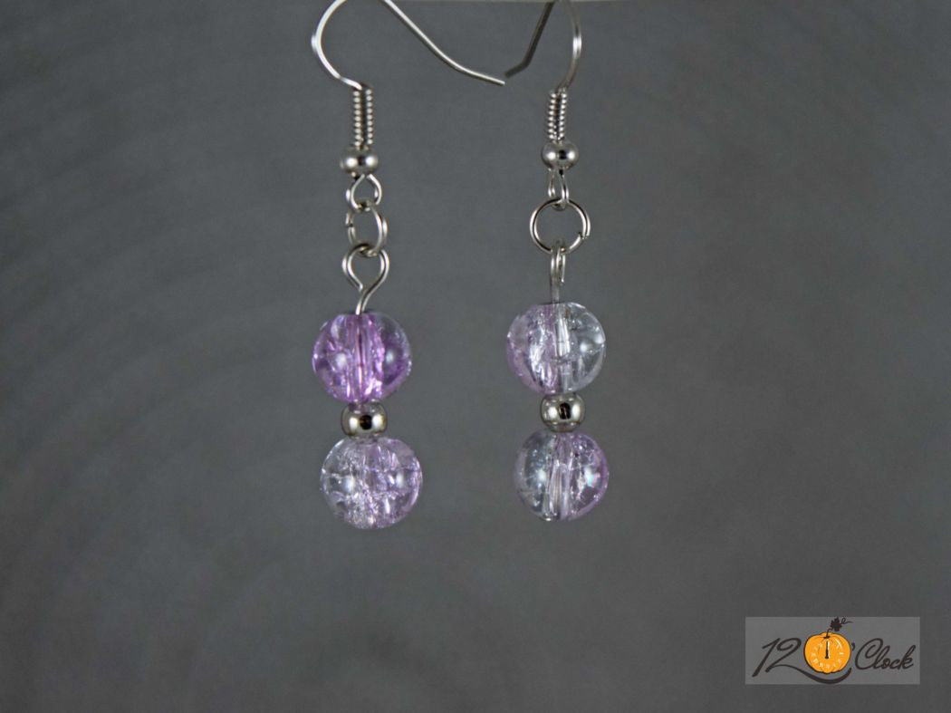 Обици Лилав Блясък от Twelve O'clock