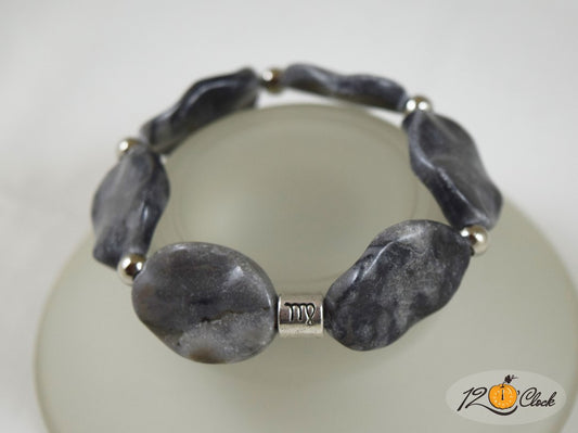 Гривна Сив овален яспис - зодия Дева от Twelve O'clock