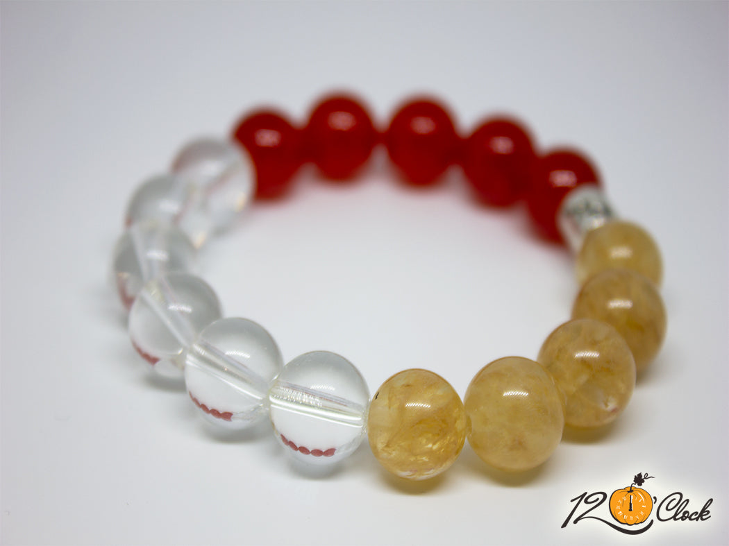 Гривна "Карнеол, планински кристал и косите на Венера" - зодия Стрелец