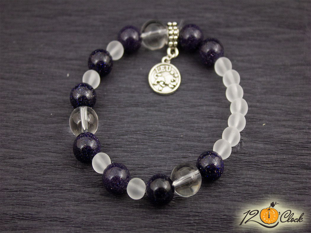 Гривна "Слънчев камък и планински кристал" - зодия Лъв