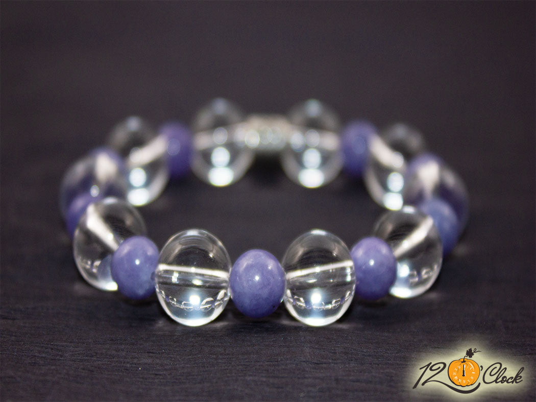 Гривна "Аквамарин и планински кристал" - Зодия Водолей