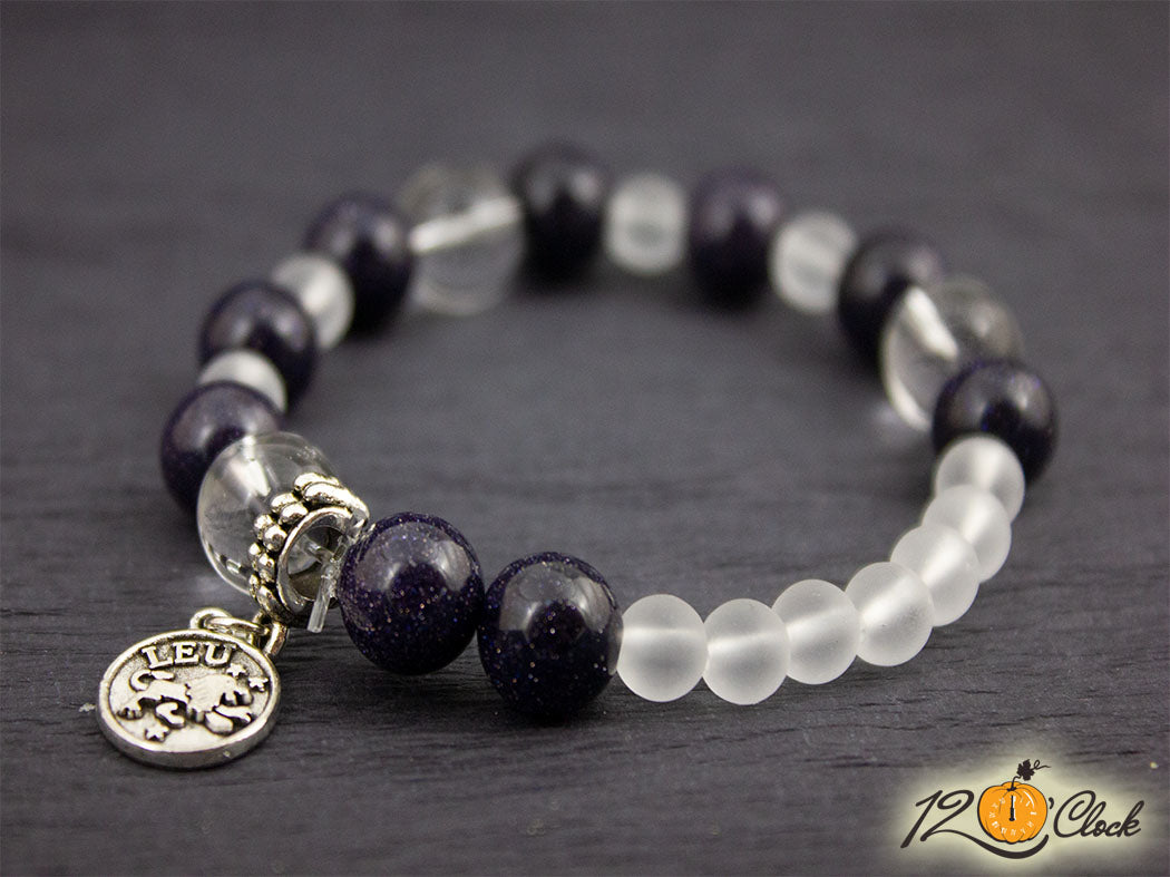 Гривна "Слънчев камък и планински кристал" - зодия Лъв