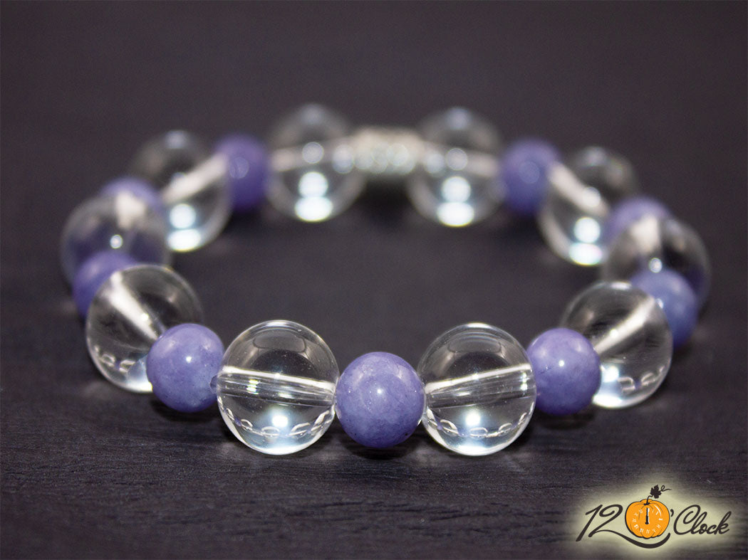 Гривна "Аквамарин и планински кристал" - Зодия Водолей