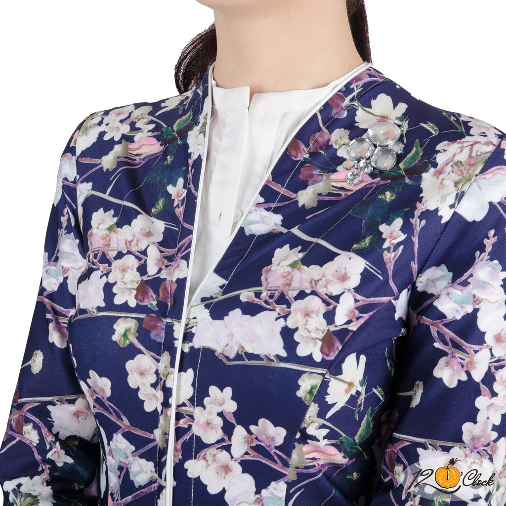 Елегантно дамско сако с флорални мотиви от Twelve O'clock