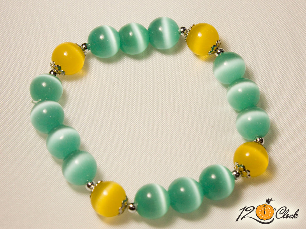 Гривна от жълто- синьо котешко око от Twelve O'clock