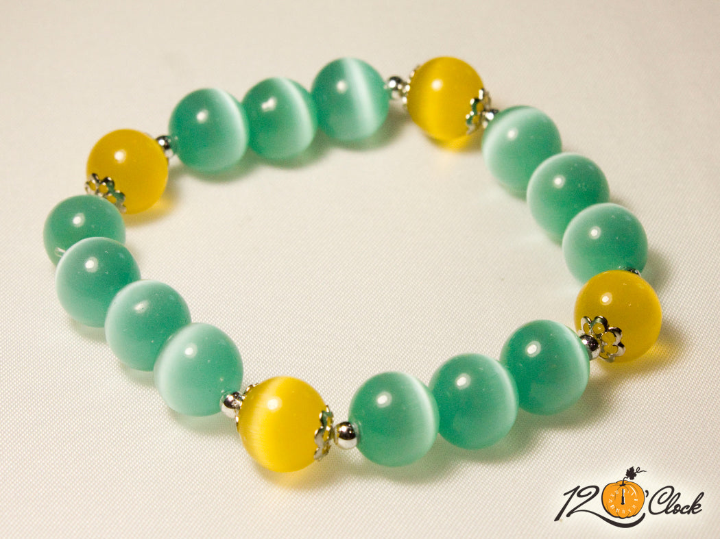 Гривна от жълто- синьо котешко око от Twelve O'clock