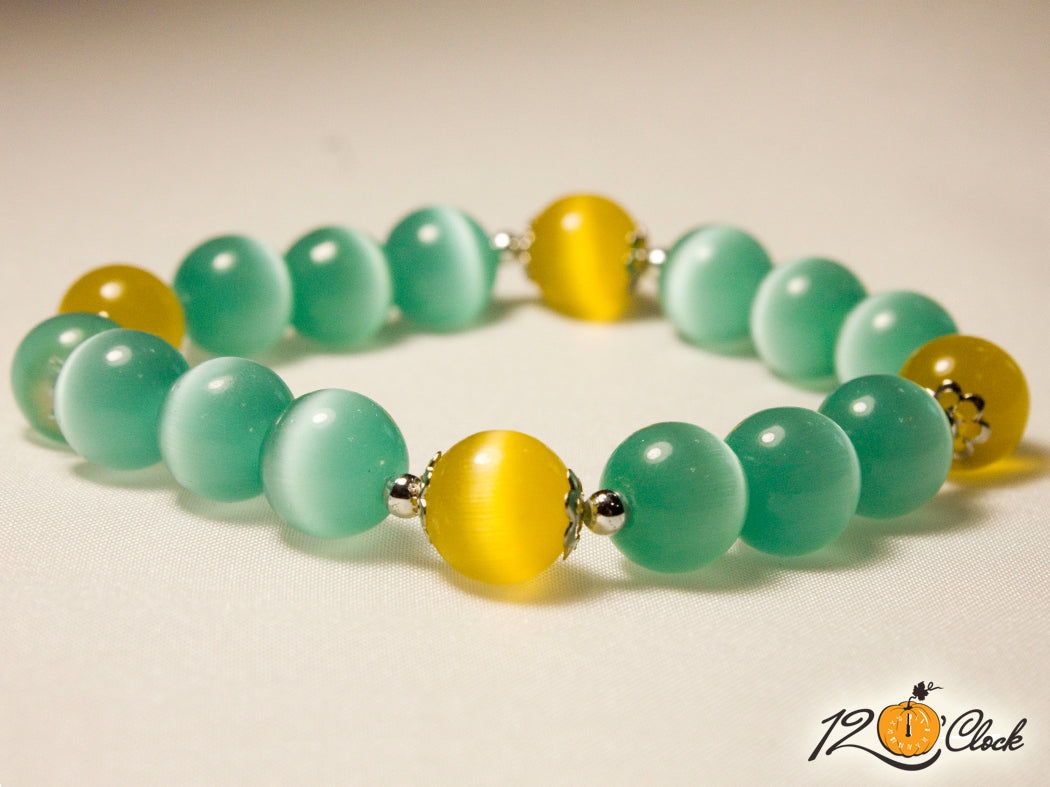 Гривна от жълто- синьо котешко око от Twelve O'clock