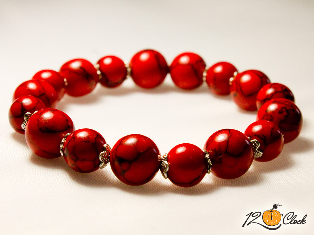 Гривна Червен тюркоаз - Зодия Водолей от Twelve O'clock