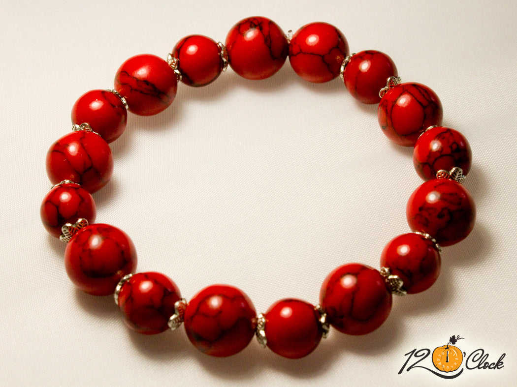 Гривна Червен тюркоаз - Зодия Водолей от Twelve O'clock