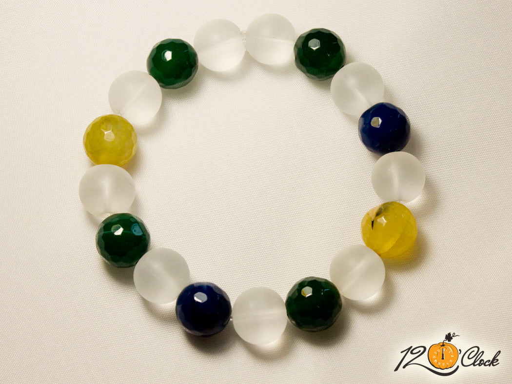 Гривна Цветни ахати и планински кристали - Зодия Водолей от Twelve O'clock